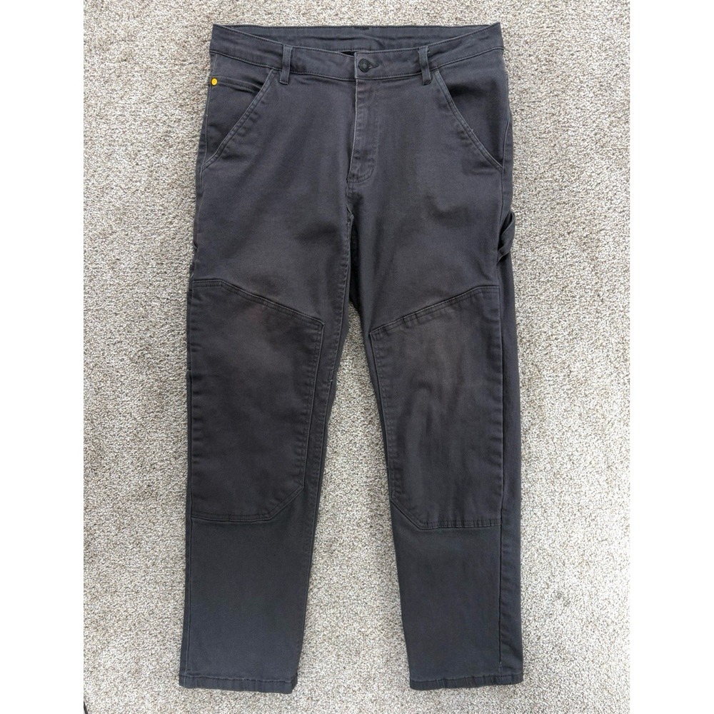 Caterpillar CAT Double Knee Work Pants Mens 34x32 Gray Utility Pocket Carpenter